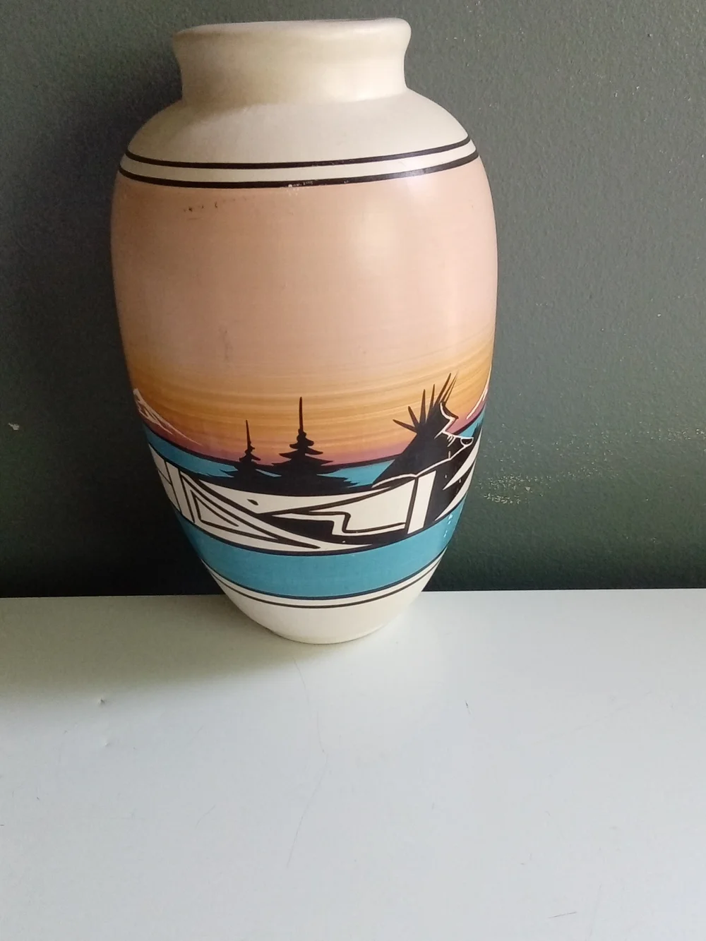 Navajo hand painted